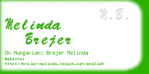 melinda brejer business card